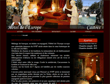 Tablet Screenshot of europe-hotel-castres.fr